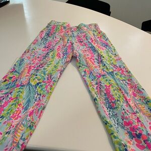 Rare lily pulitzer pull on linen pants
